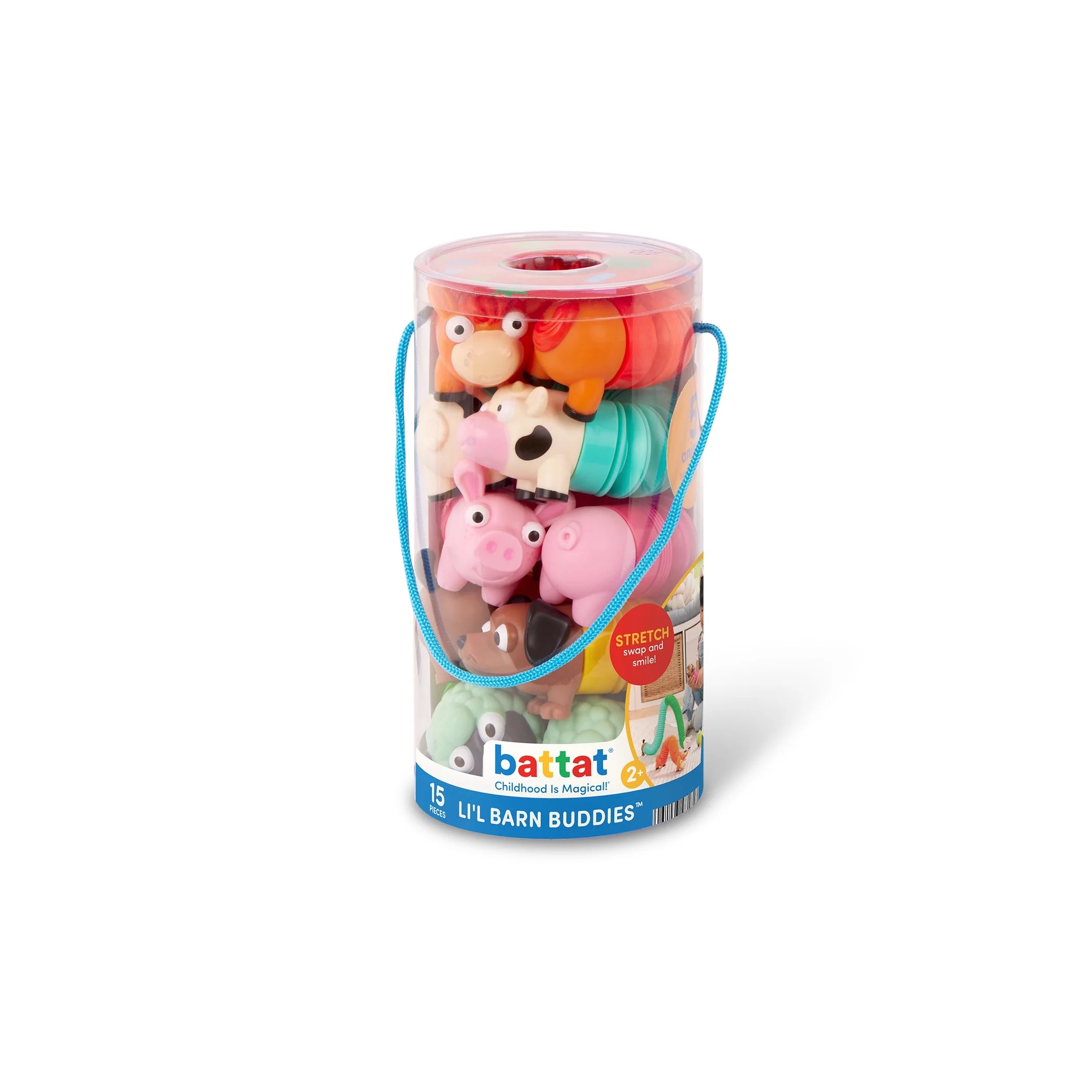 Li'L Barn Buddies 5 Sensory Farm Animal Tubes, Toddler and Preschool Toys