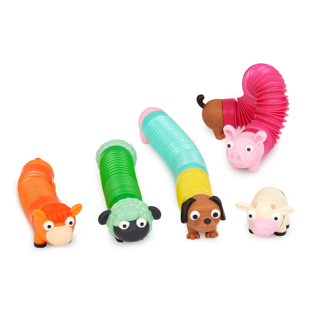Li'L Barn Buddies 5 Sensory Farm Animal Tubes, Toddler and Preschool Toys