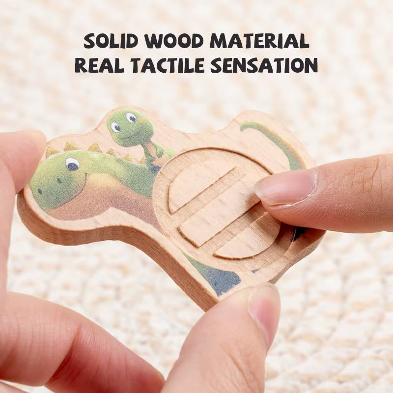 Kids Mystery Bag Tactile Memory Sensory Toys Montessori Dinosaur Turntable Shape Matching Game Sensory Training Educational Toys