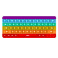 Keyboard Push Bubble Fidget Toy Rainbow Sensory Stress Reliever Squeeze Toys Anxiety Relief Decompression Gift for Kids Adults