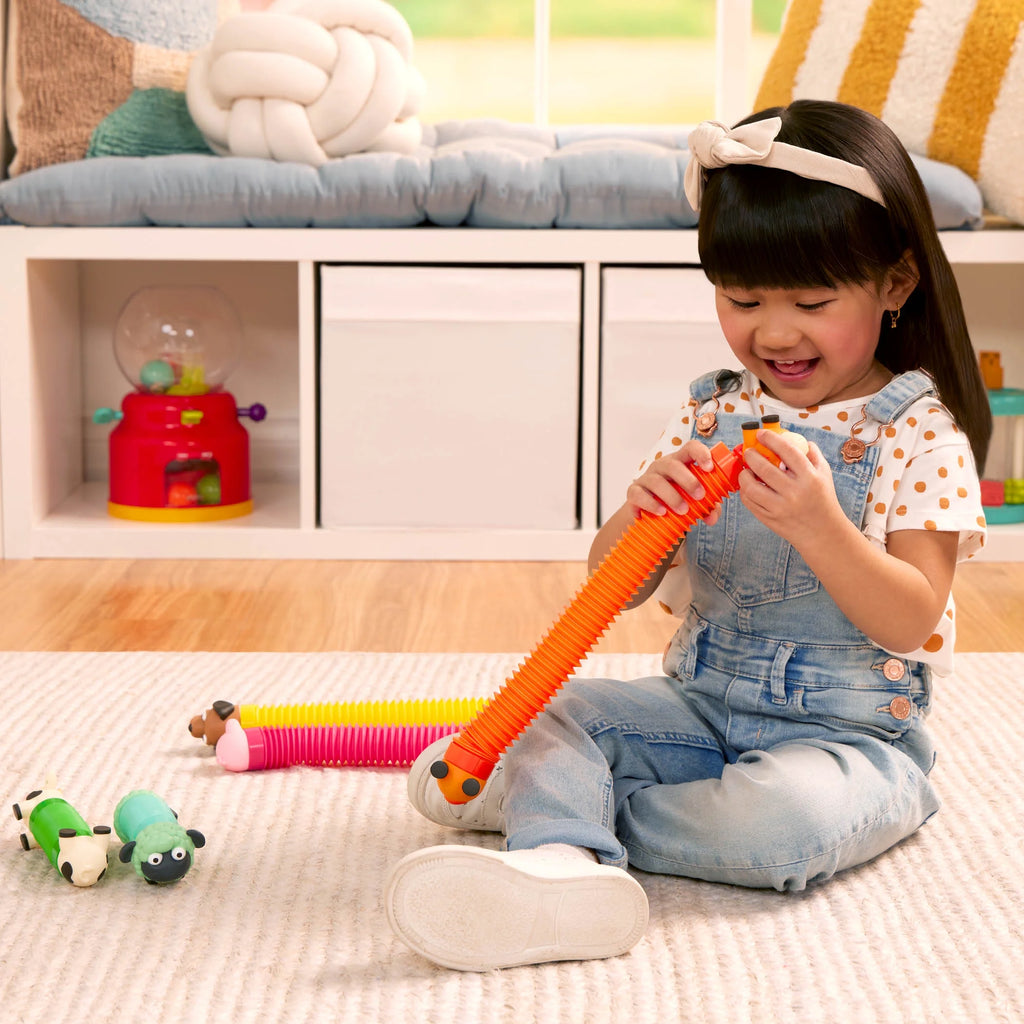 Li'L Barn Buddies 5 Sensory Farm Animal Tubes, Toddler and Preschool Toys