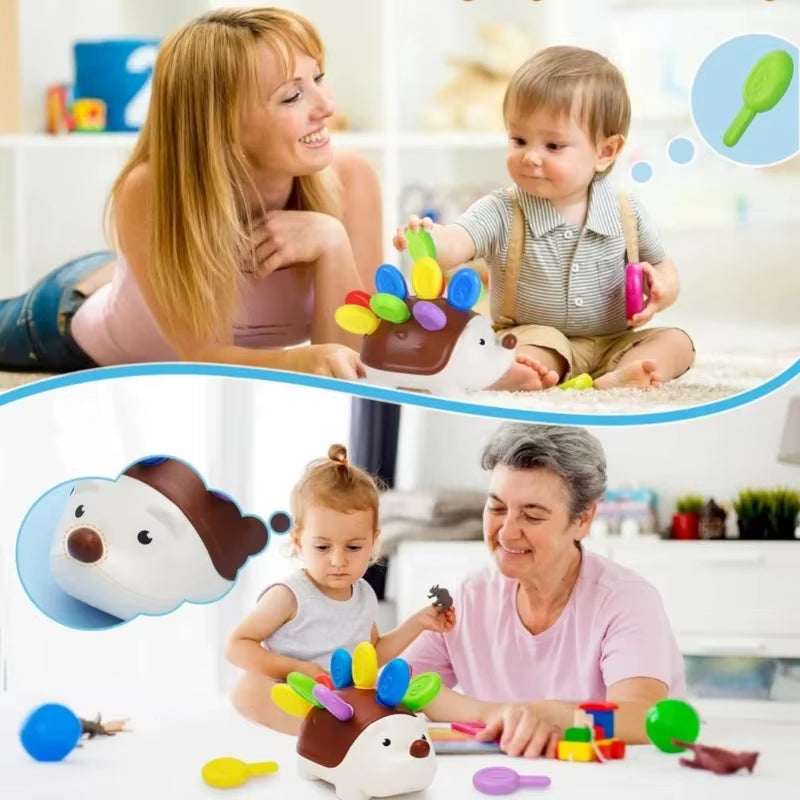 Sensory Hedgehog Toys Toddler Montessori Fine Motor Toys Baby Preschooler Educational Sensory Travel Toys for Age 1 2 3 4 Year